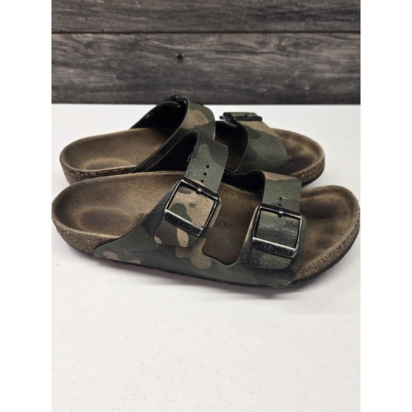 Birkenstock Other - Birkenstock Arizona Kid 34 US 3 Green Camouflage Camo Birko Flor Sandals Buckle